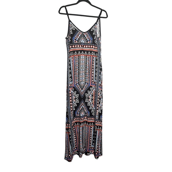 Mossimo Dresses & Skirts - Mossimo Women’s XL Boho Geometric Print Maxi Dress Multicolor Spaghetti Strap